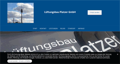 Desktop Screenshot of lueftungsbau-platzer.de