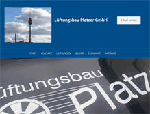 Tablet Screenshot of lueftungsbau-platzer.de